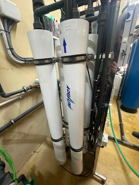 membranas de osmosis inversa en planta industrial de tratamiento de agua